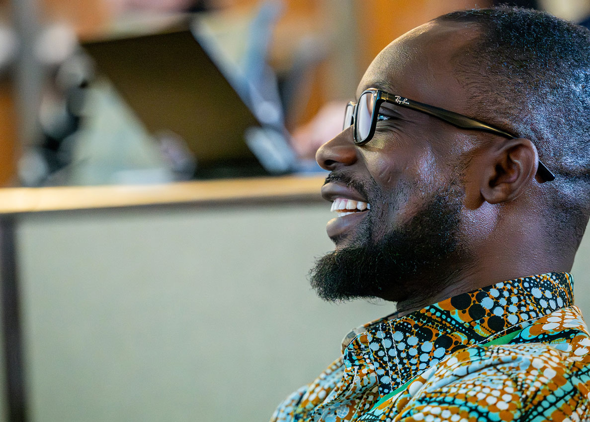 student in the audience enjoying the STEM Summit event