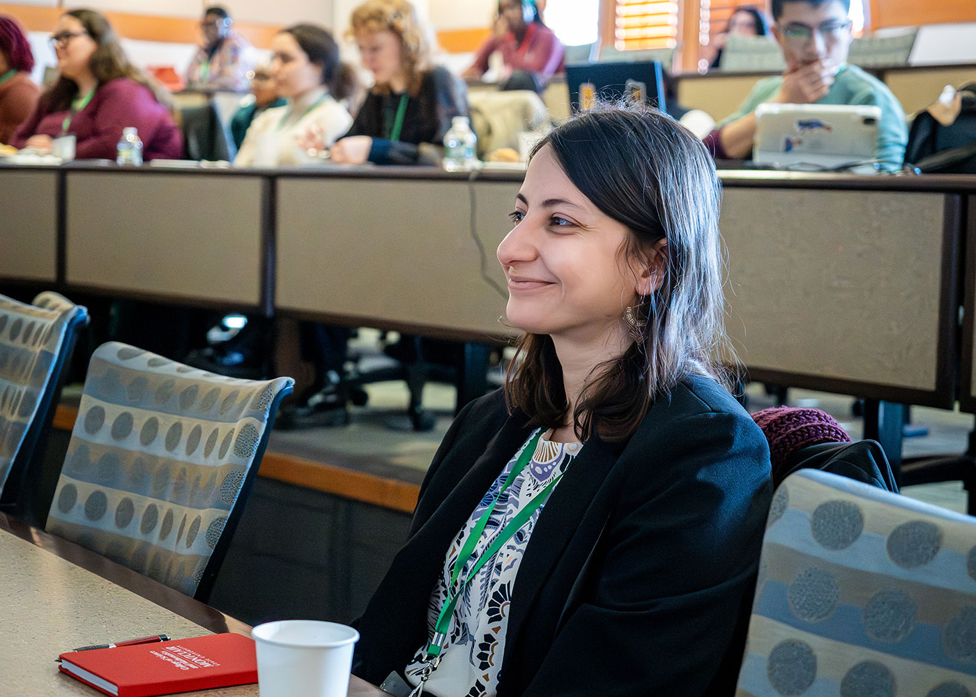 Yasmine Bechia in the audience at the Science Slam