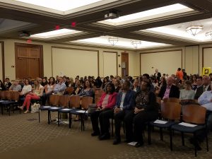 Photo of hundreds of people in the crowd.