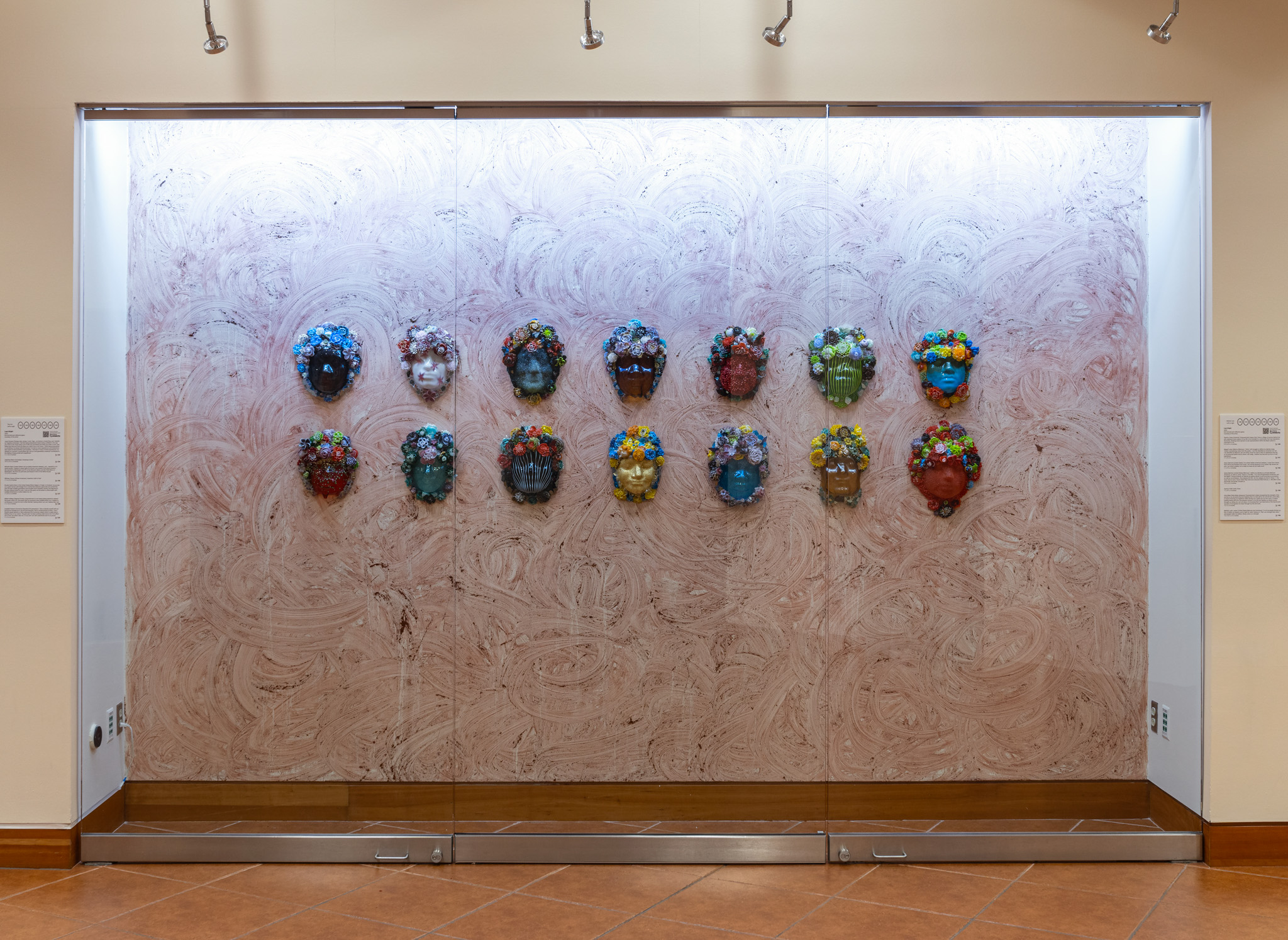 Installation view of the exhibition Layo Bright: Invasive Blooms in the Kasser Theater lobby