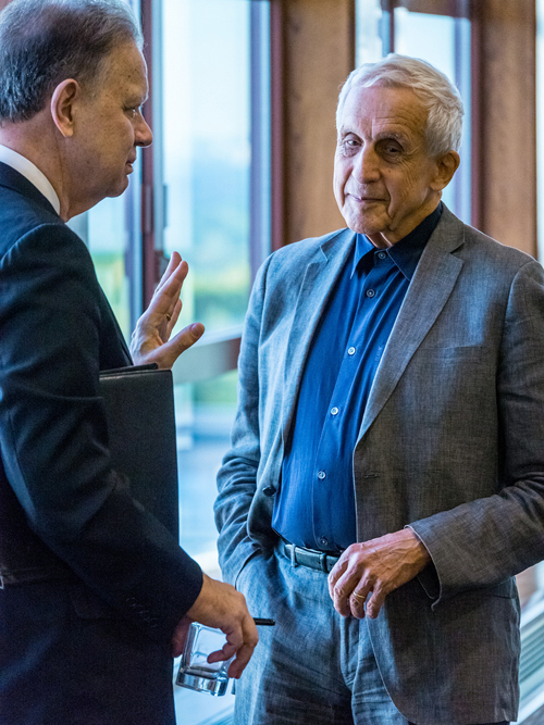 Two speakers conversing