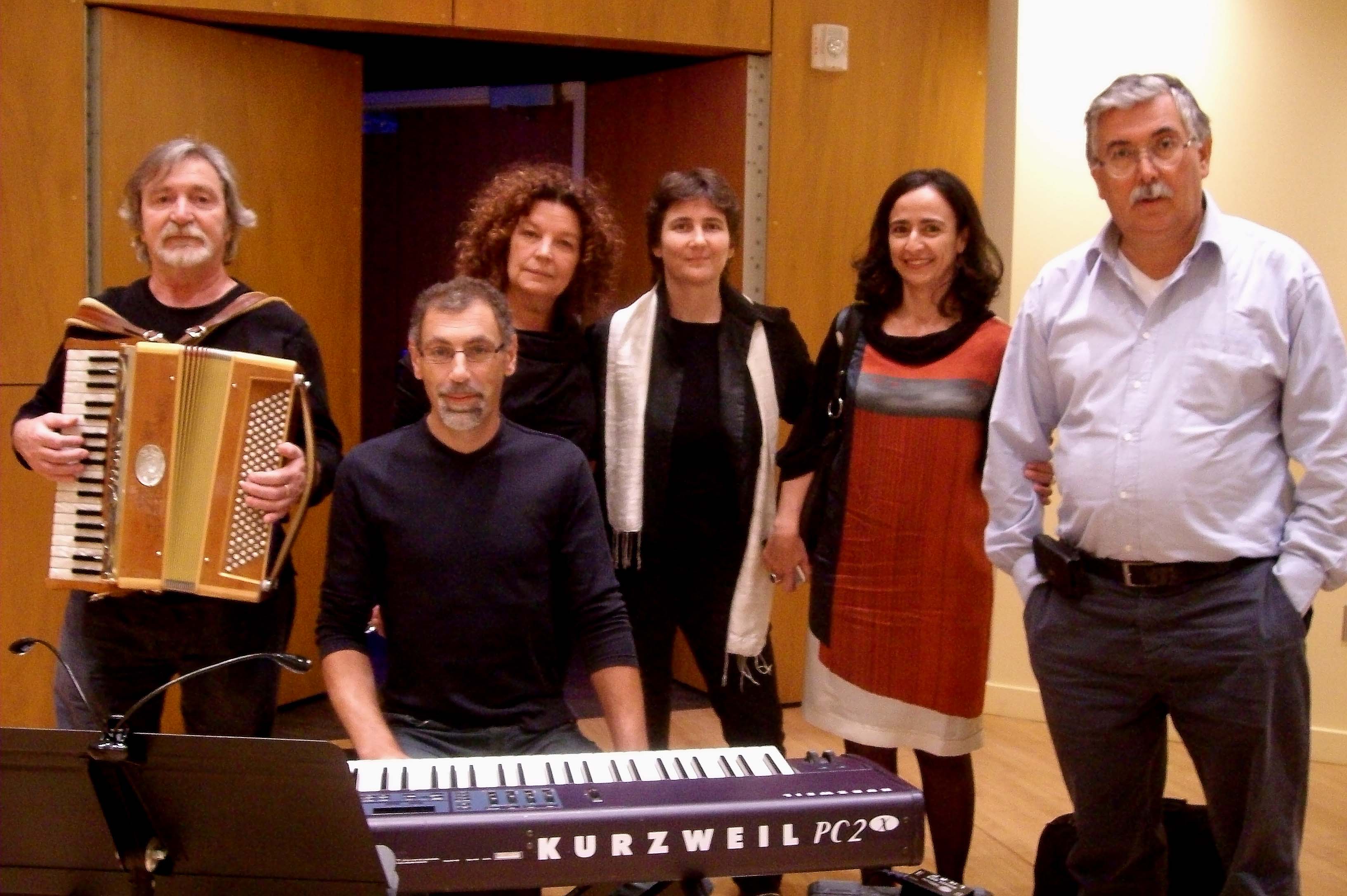Teresa and performers posed on stage