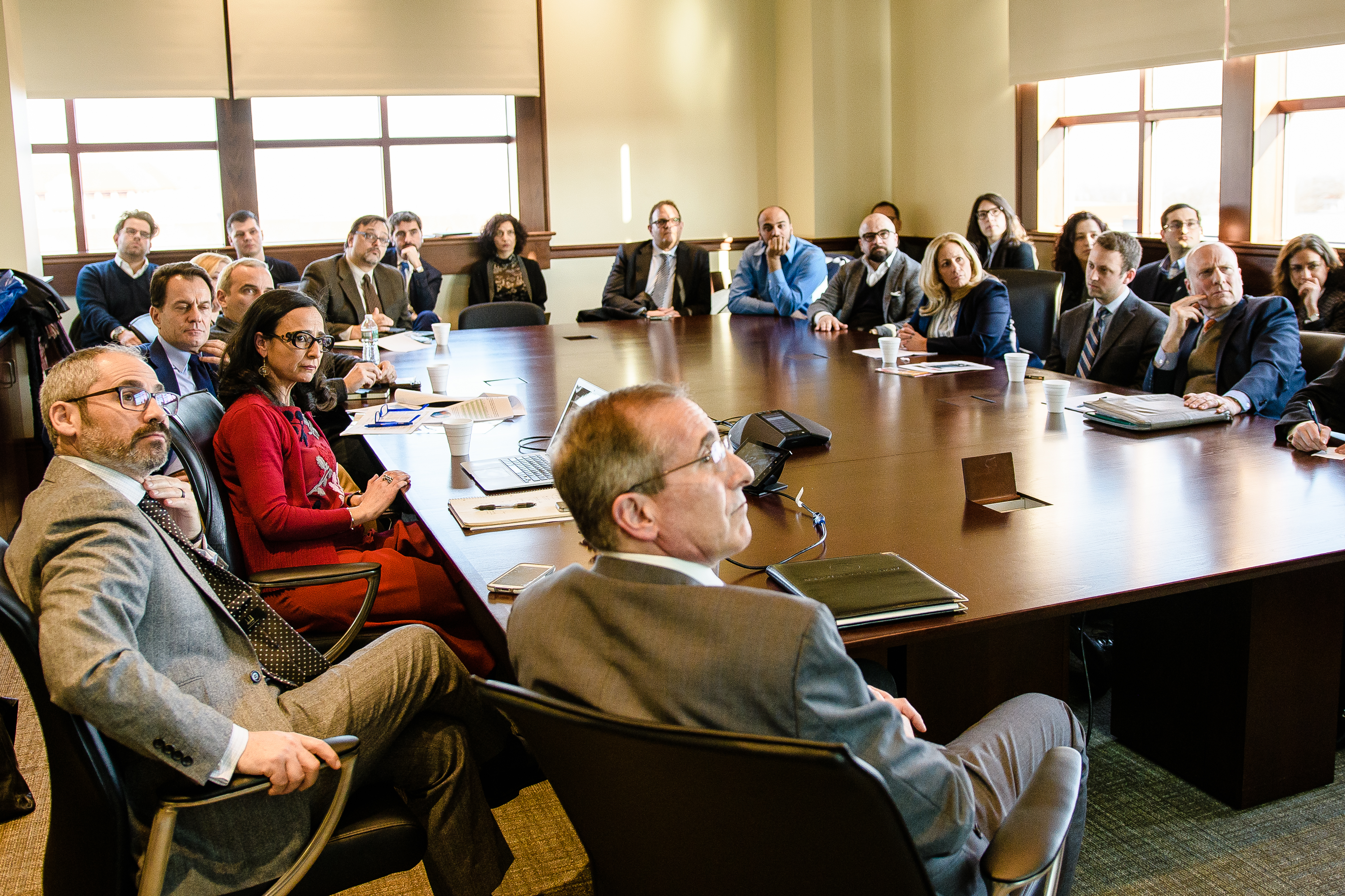discussion around conference table