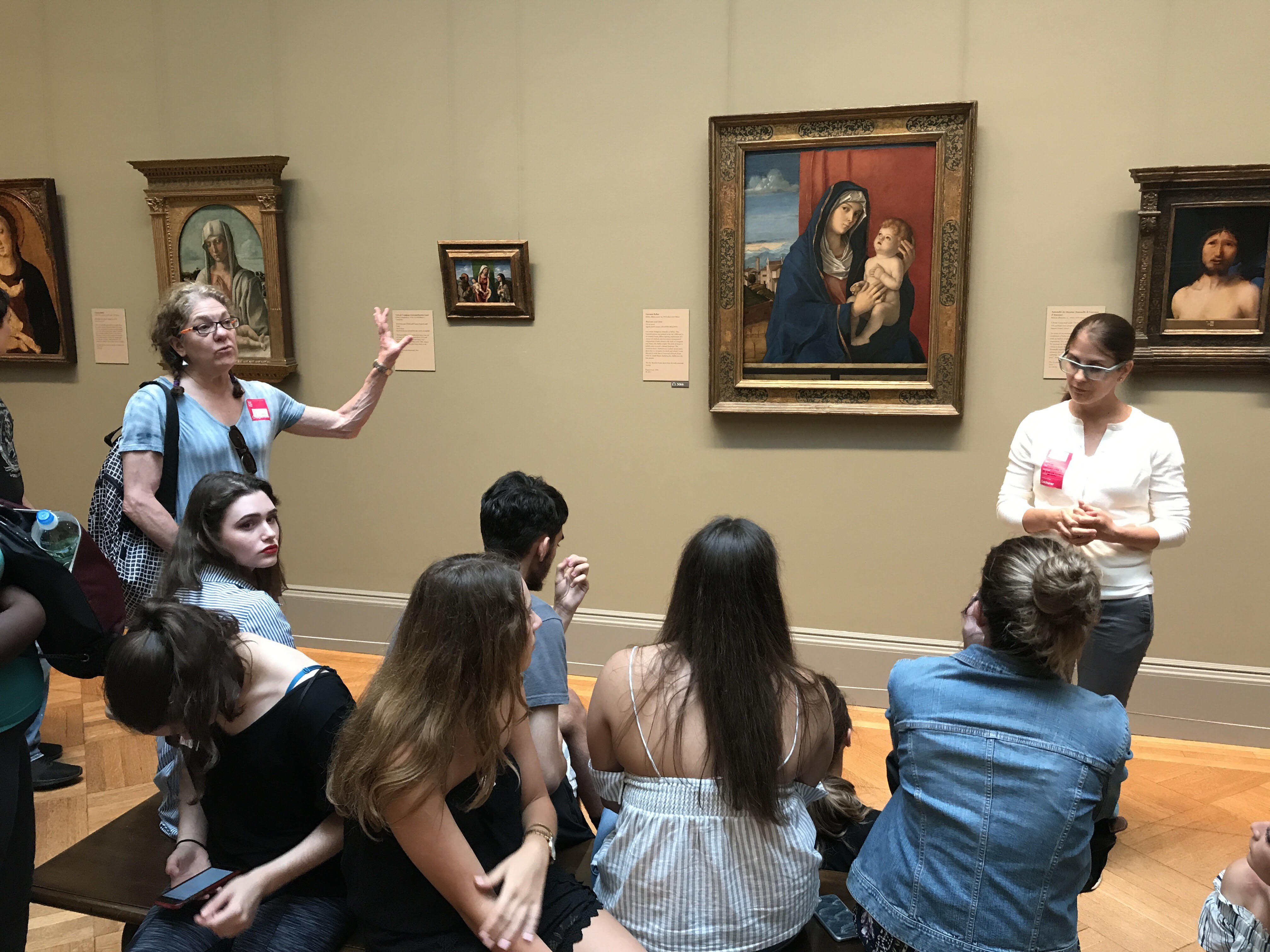 Small group of high school students at the Metropolitan Museum of Art in NYC