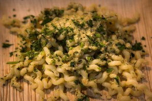 Pasta con pesto trapanese