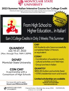 Flyer MSU HS Summer Course 2023