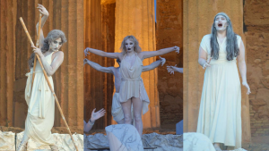 Three students in Agrigento Risveglio