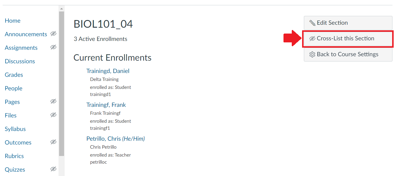 Crosslisting Canvas Courses Instructional Technology And Design