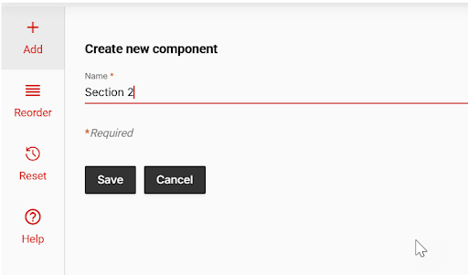 Create new component