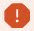 Exclamation point contained in a red octagon