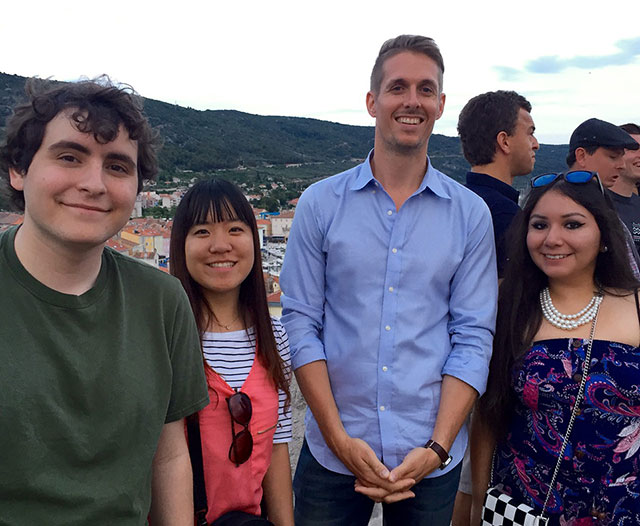 Adam Cohen, Jihae Woo, Arnaud Kurze and Shirley Layme-Sosa on the island of Cres.