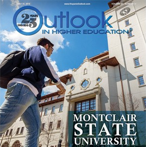 Cover of Hispanic Outlook in Higher Education featuring Montclair State University.
