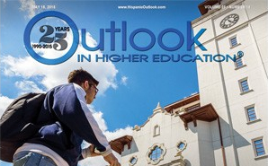 Cover of Hispanic Outlook in Higher Education featuring Montclair State University.