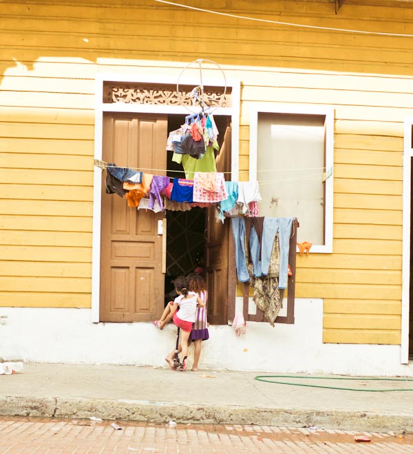 Photo of children in a doorway