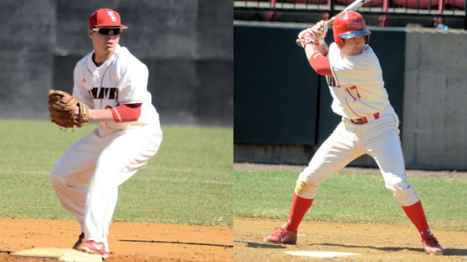 Photos of Ryan and Matt Long on the baseball field.