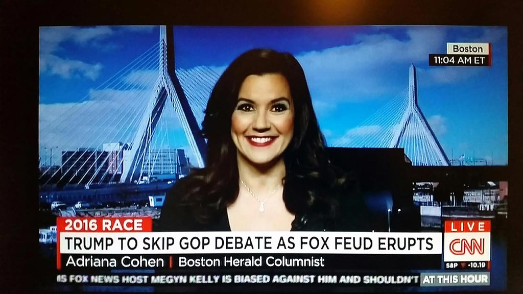 Photo of Adriana Cohen on CNN.