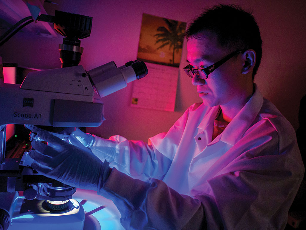 Student in Water Testing Lab