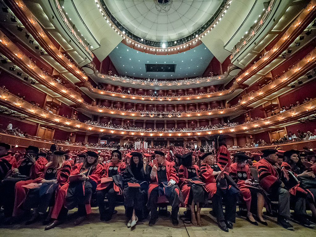 Graduate students at NJPAC attending Graduate Commencement 2018