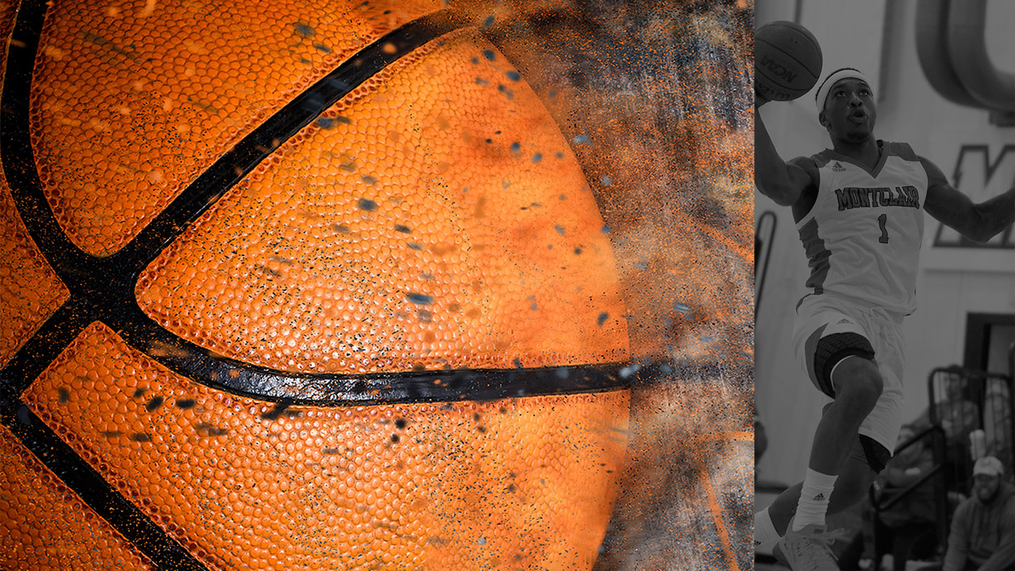 Myles Mitchell-White goes up for a layup prior to making his buzzer-beater shot.