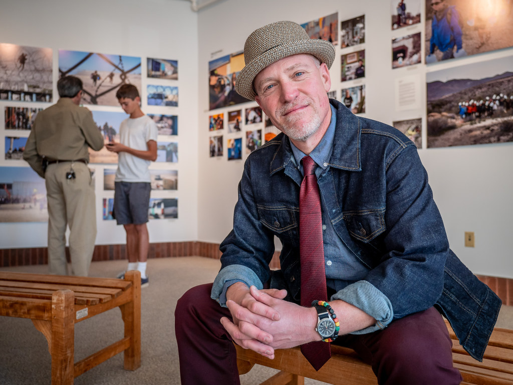 Thomas E. Franklin at the opening of his exhibit