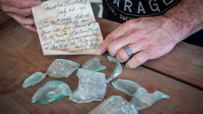 College Hall message in a bottle