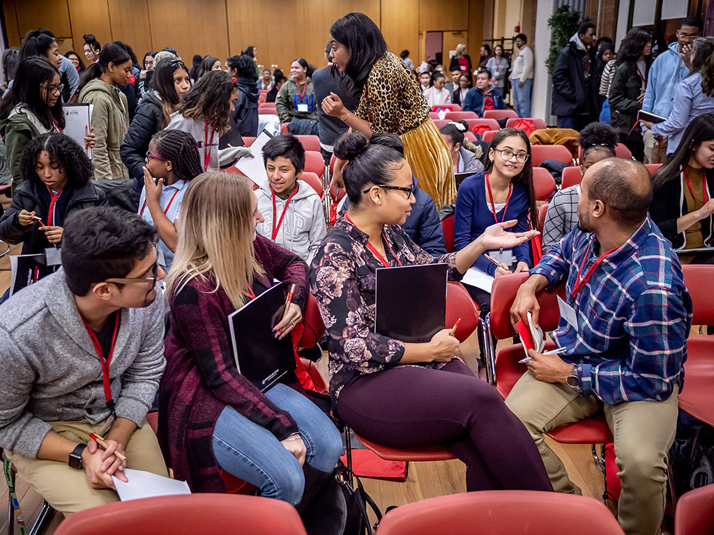 At a conference hosted by Montclair State for 300 high school students and guidance counselors, “Inspiring and Motivating a Diverse Teacher Workforce,” workshops focused on ways to foster diversity and enhance creativity, collaboration and cultural competency.