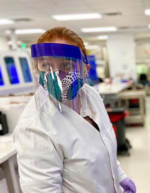 Julia Dondero, who graduated from Montclair State in 2014 with a degree in Molecular Biology, is helping LabCorp develop and deploy an at-home self-collection kit. (Photo by Meghan Fratesi)