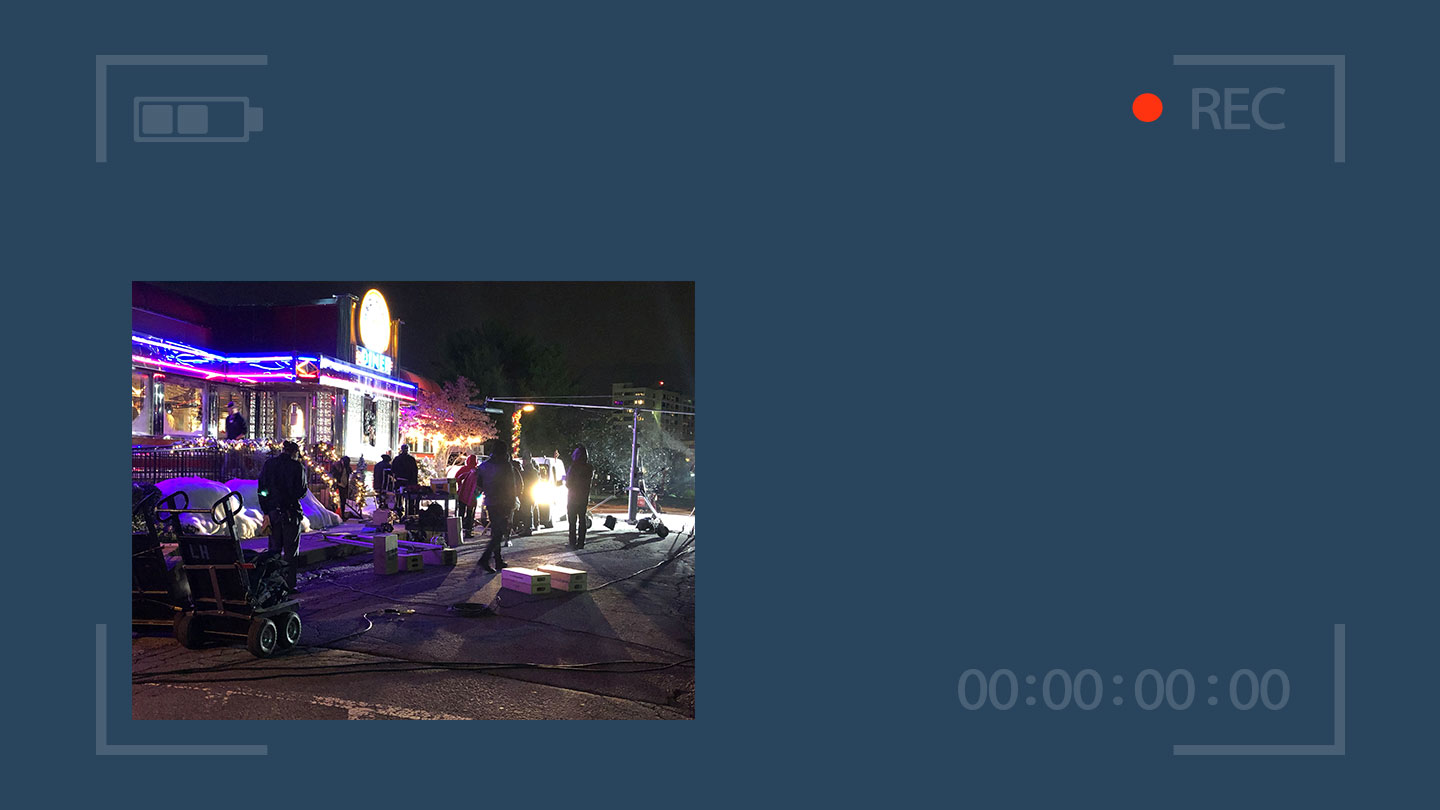 In October, a production company for NJ Lottery chose the Red Hawk Diner at Montclair State University for a Holiday Scratch-Offs commercial shoot.