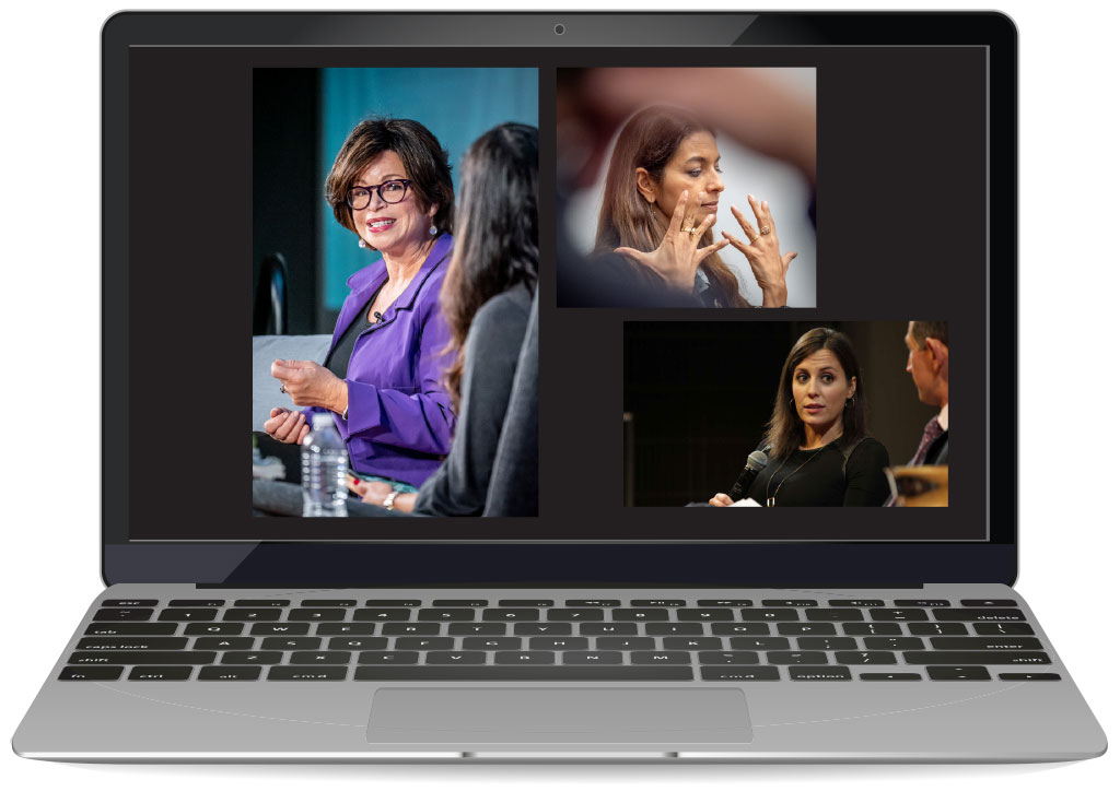 Images superimposed over laptop screen