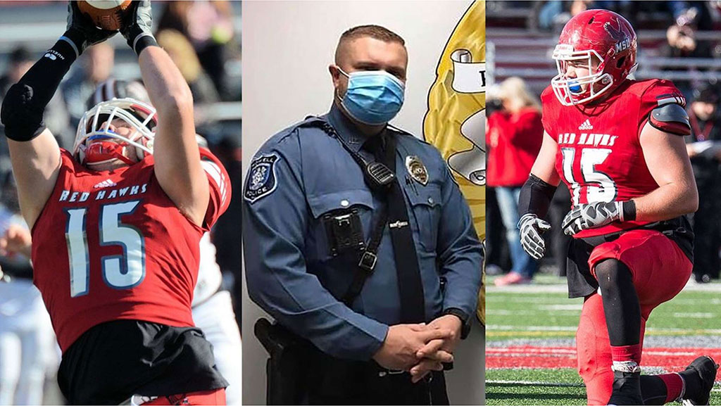 On and off the field, Howell Township Police Officer Nick Volpe ’19.