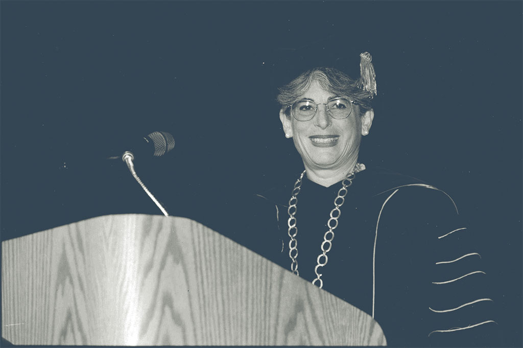 Cole at her inauguration as president, September 24, 1999.