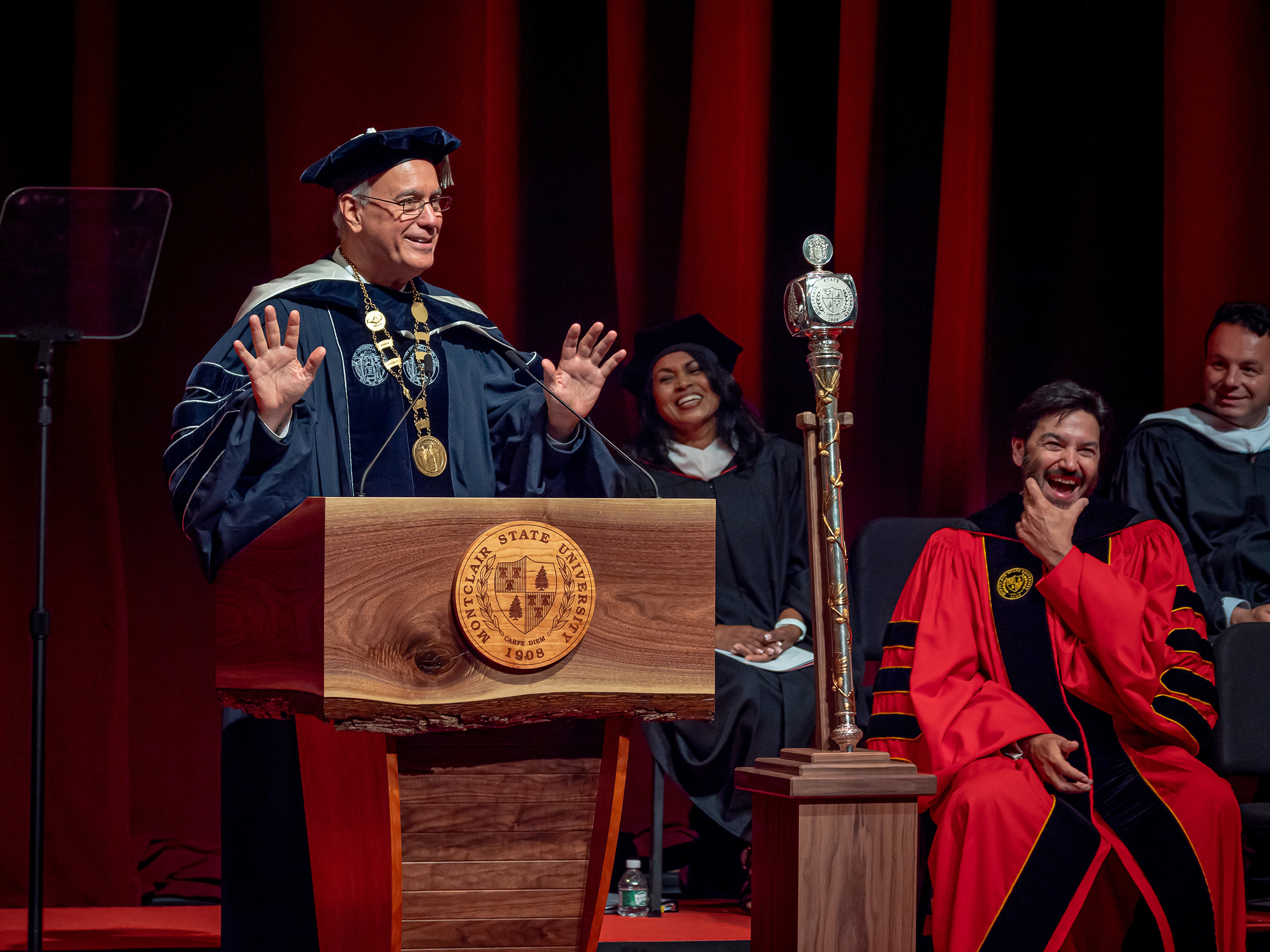 Felix V. Matos Rodriguez speaking at podium