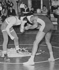 Two wrestlers at MSU in 1970