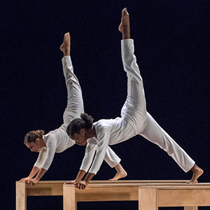 Dancers Tayler Riveron and Marsha Pierre perform To Have and To Hold, the dance they performed with Montclair State classmates at the Kennedy Center in June.