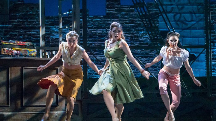 Melody Marti ’18 (right) in a Montclair State production of West Side Story.