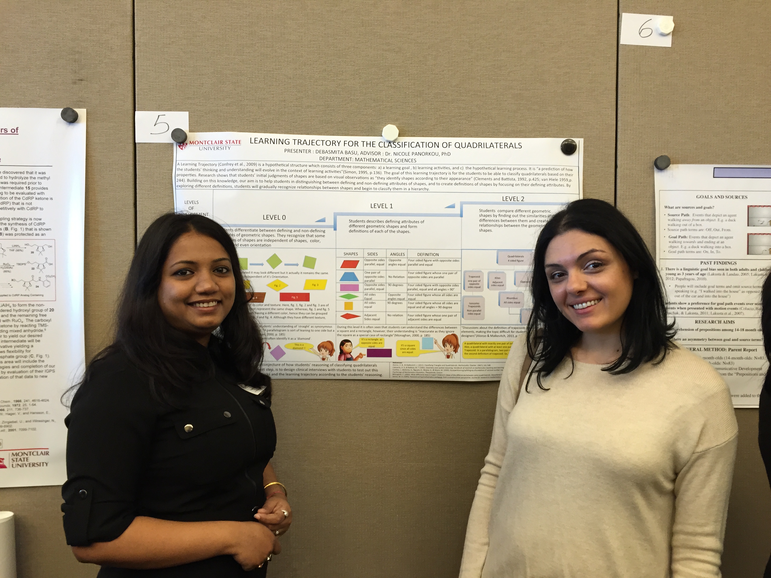 Debasmita Basu by her poster with her advisor, Nicole Panorkou