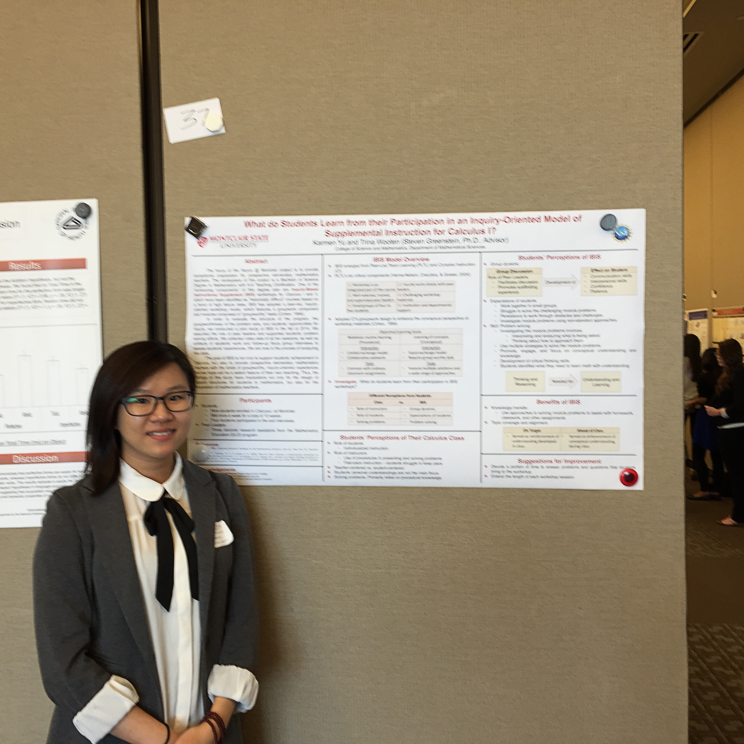 Karmen Yu by her poster