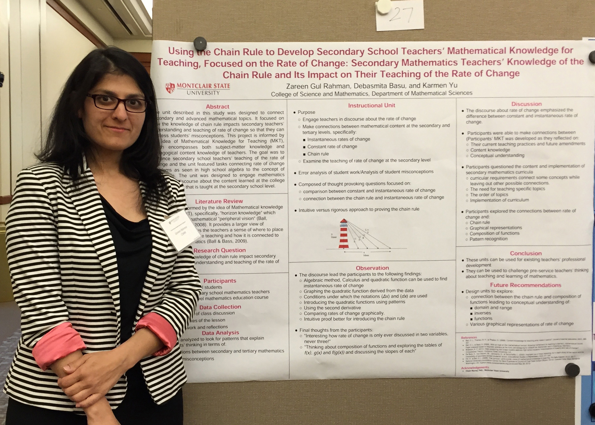 Using the Chain Rule to Develop Secondary School Teachers’ Mathematical Knowledge for Teaching, Focused on the Rate of Change: Secondary Mathematics Teachers’ Knowledge of the Chain Rule and Its Impact on Their Teaching of the Rate of Change.