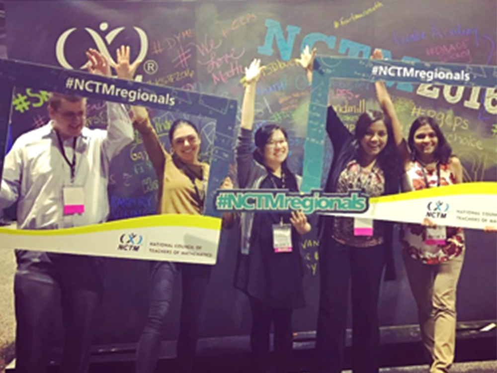 Students at NCTM Instagram Photobooth