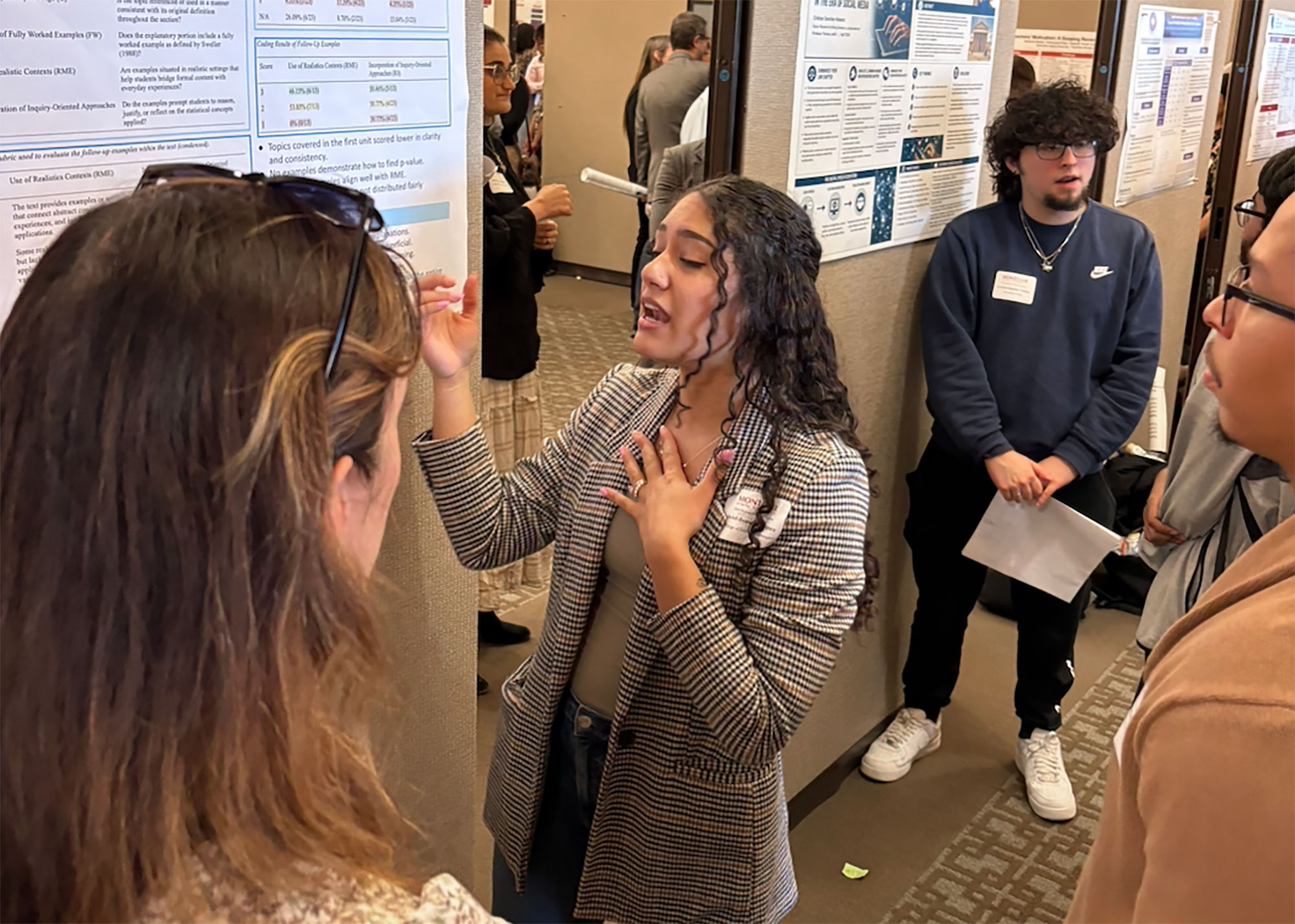 Ariel Bonneau Rodriguez talks about her research at the Student Research Symposium