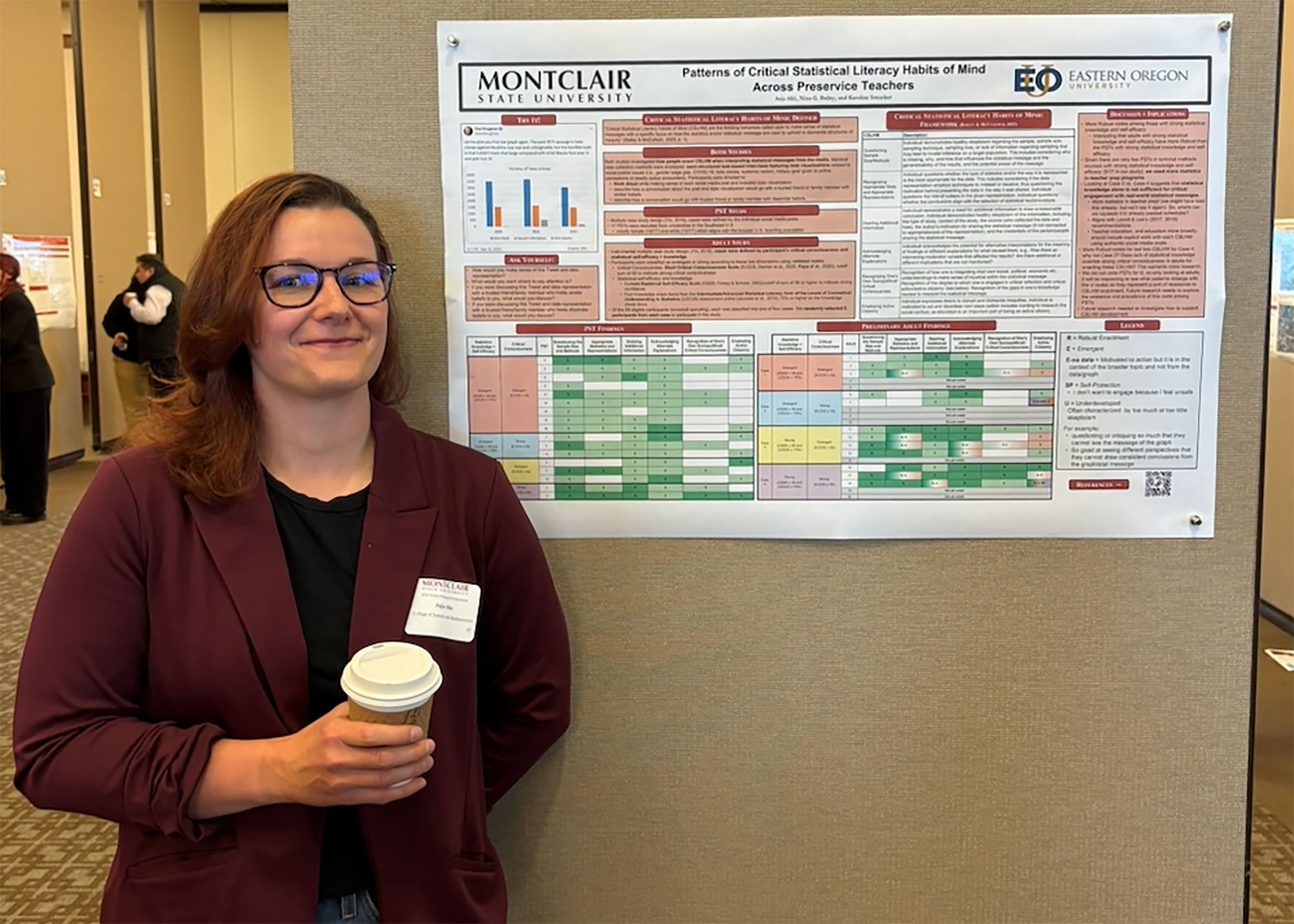 Asja Alic with her poster at the Student Research Symposium