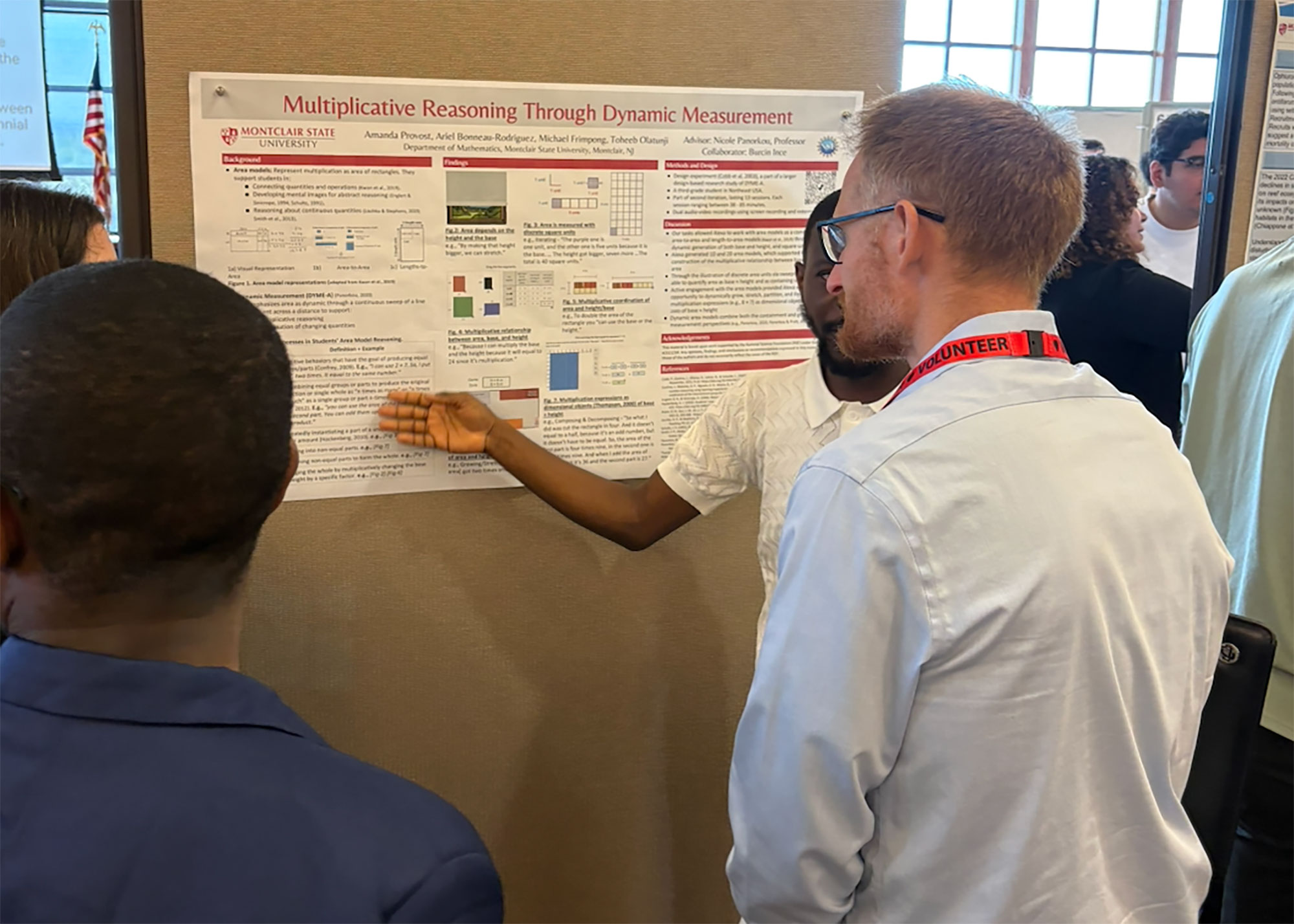 Toheeb Olatunji talks about his team's research at the Student Research Symposium
