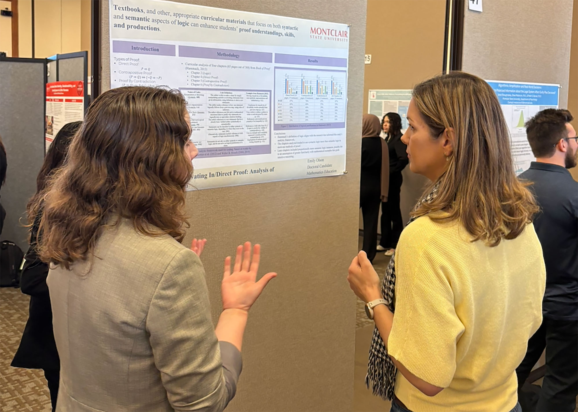 Emily Olson talks about her research at the Student Research Symposium