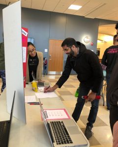 Nurys looks on as Professor Bal solves for nth roots of unity!