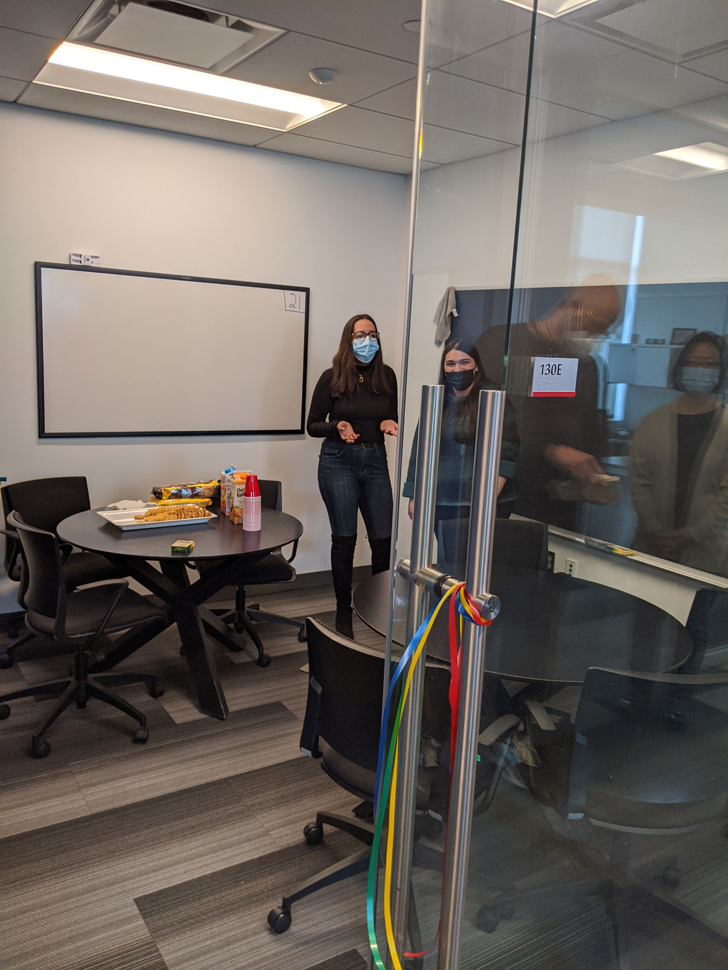 office with new blackboard