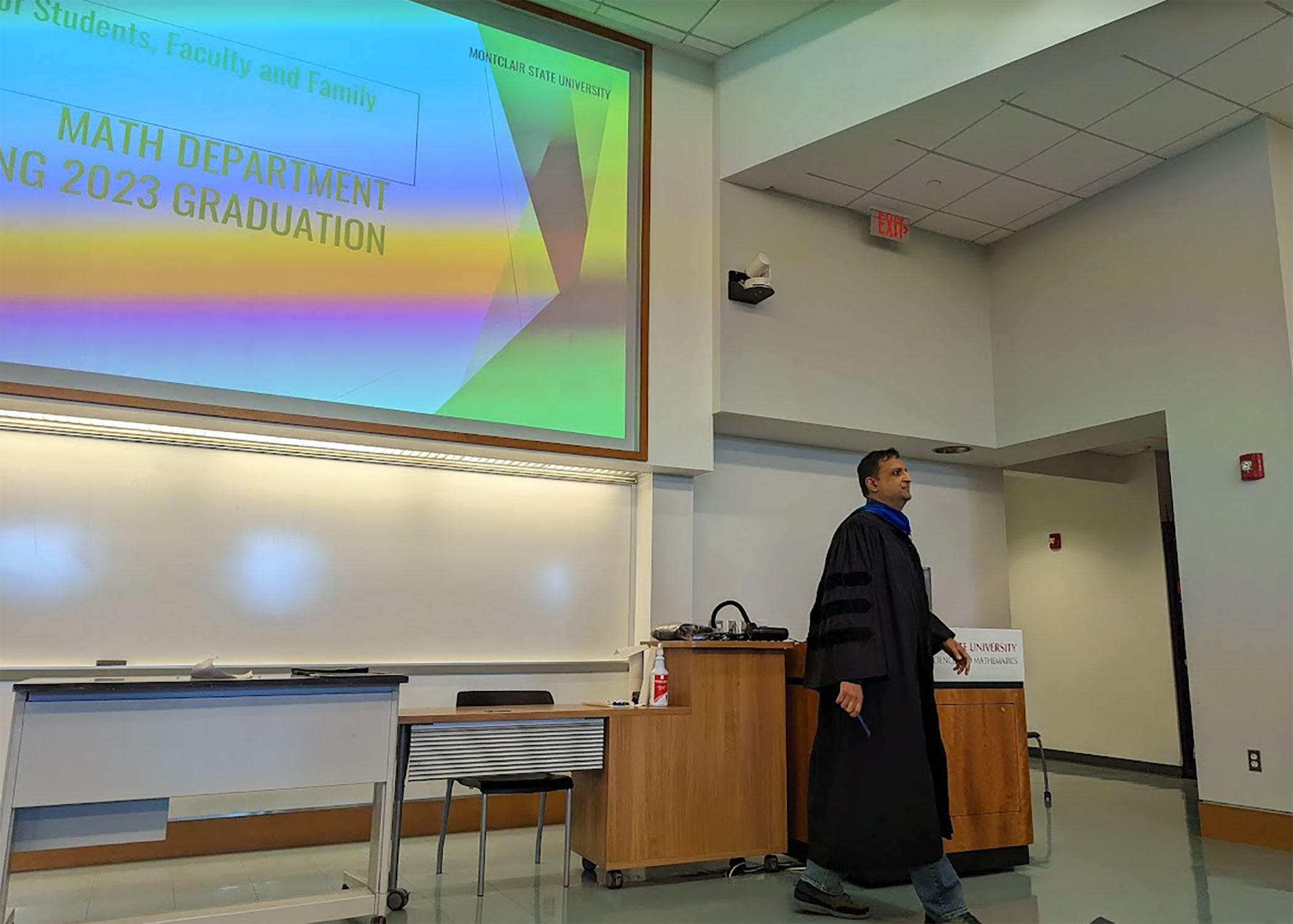 Department Chair Dr. Vaidya remarks at graduation event