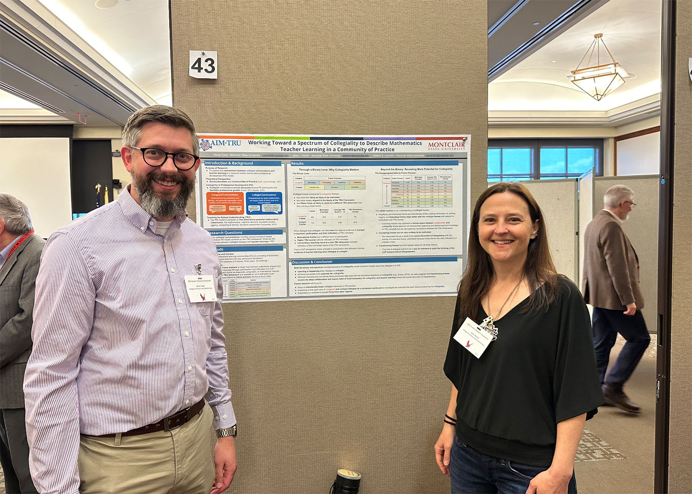 Dennis Cook and Amy Daniel with poster at MSU 2024 Student Research Symposium