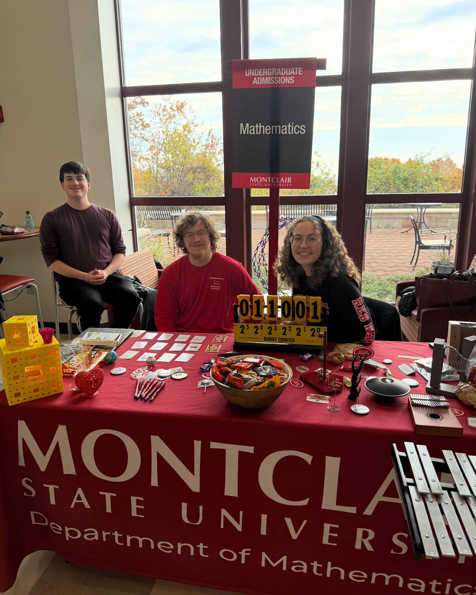 Math department table at fall 2025 open house
