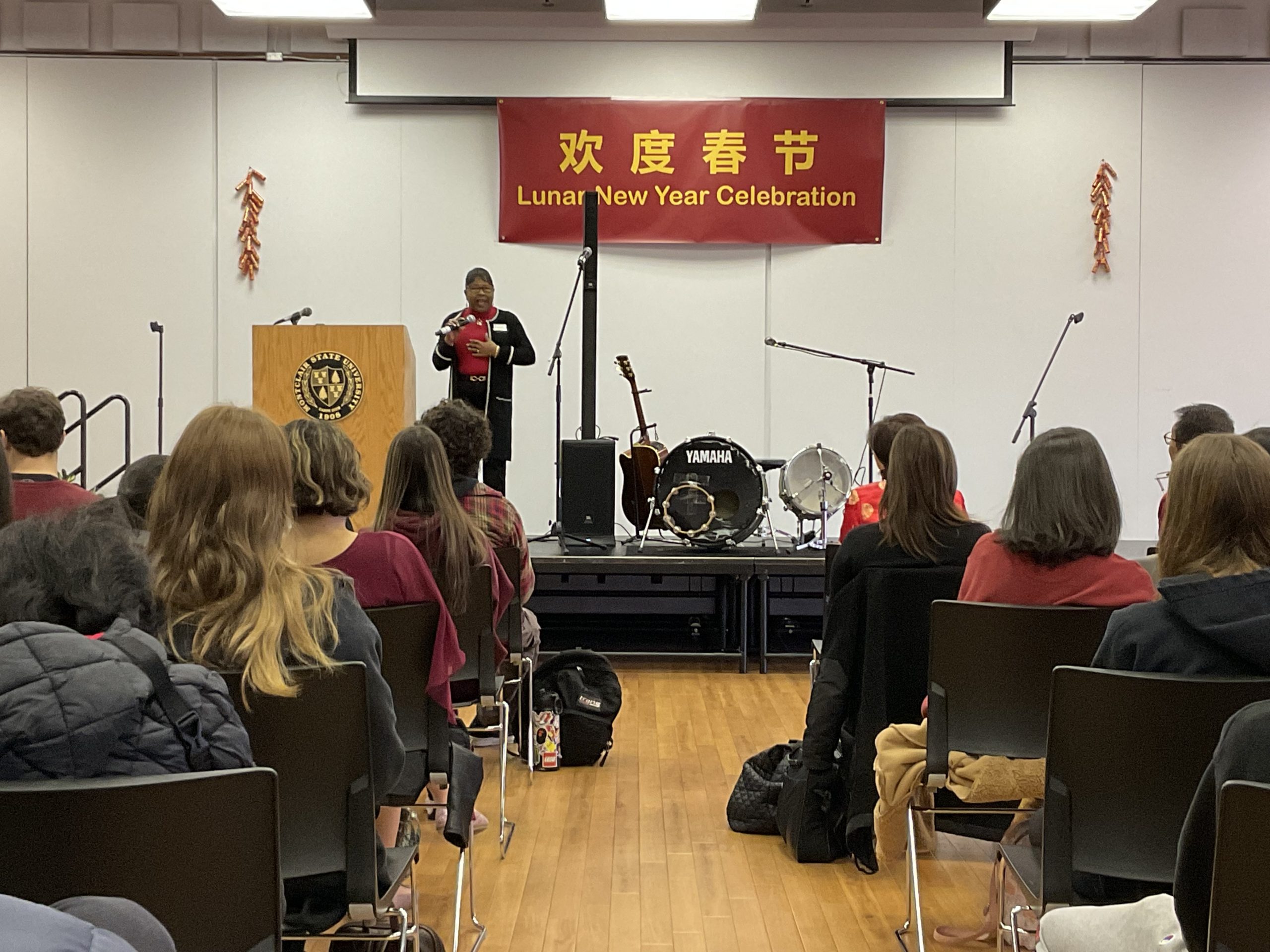 Dean of Students gives welcome speech