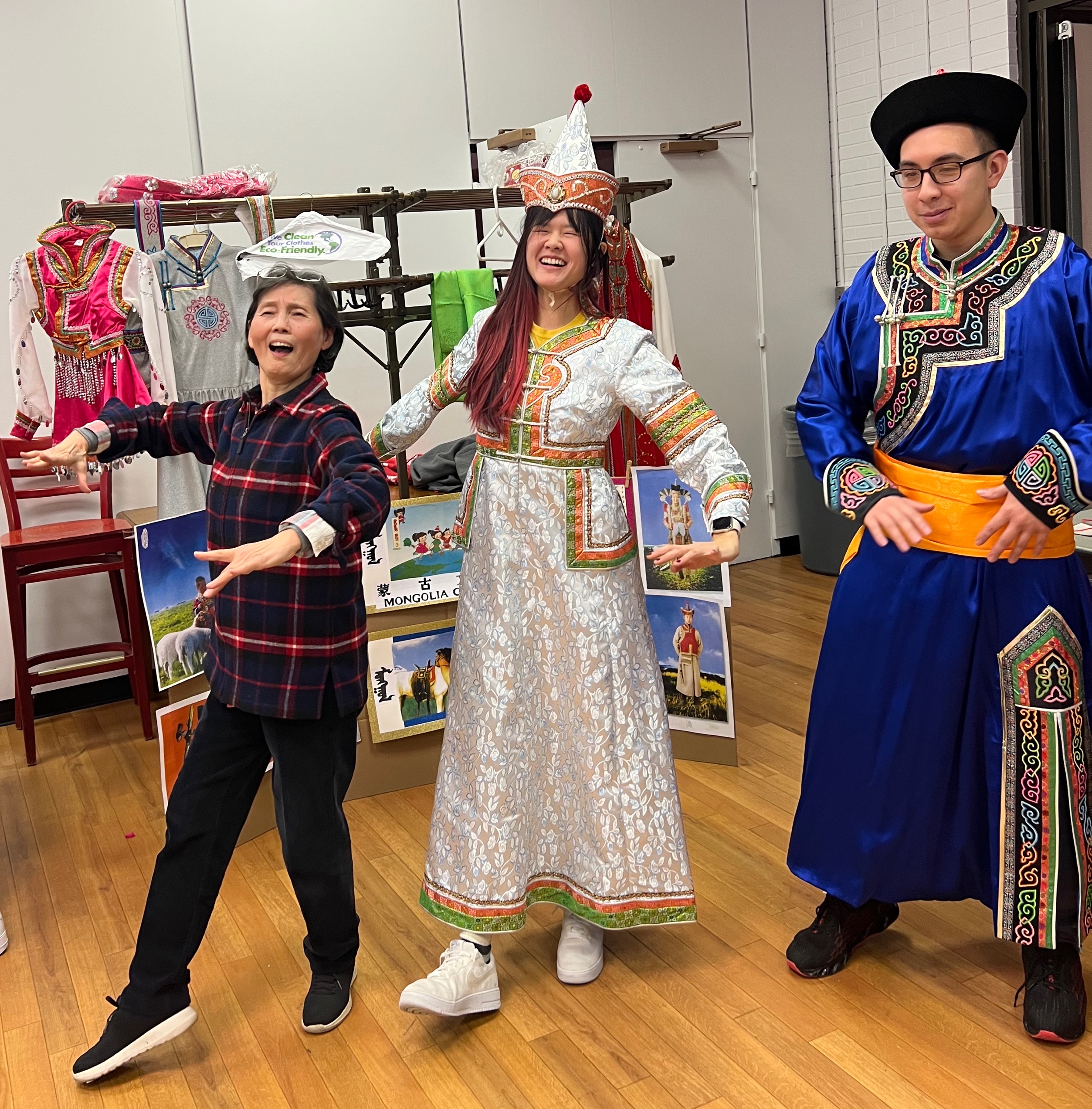 MSU students try on costumes